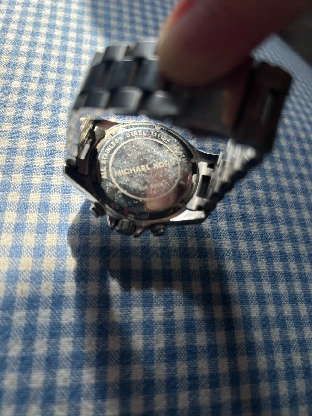 Michael Kors Layton Silver Tone Stainless Steel Model MK5454 Chronograph Watch